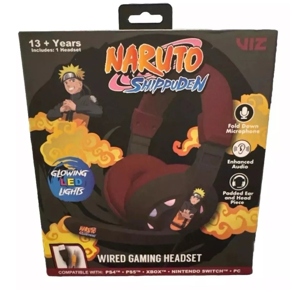 Nwt Naruto head set for PS 4 , PS5 Xbox , Nintendo switch & PC GLOWING led